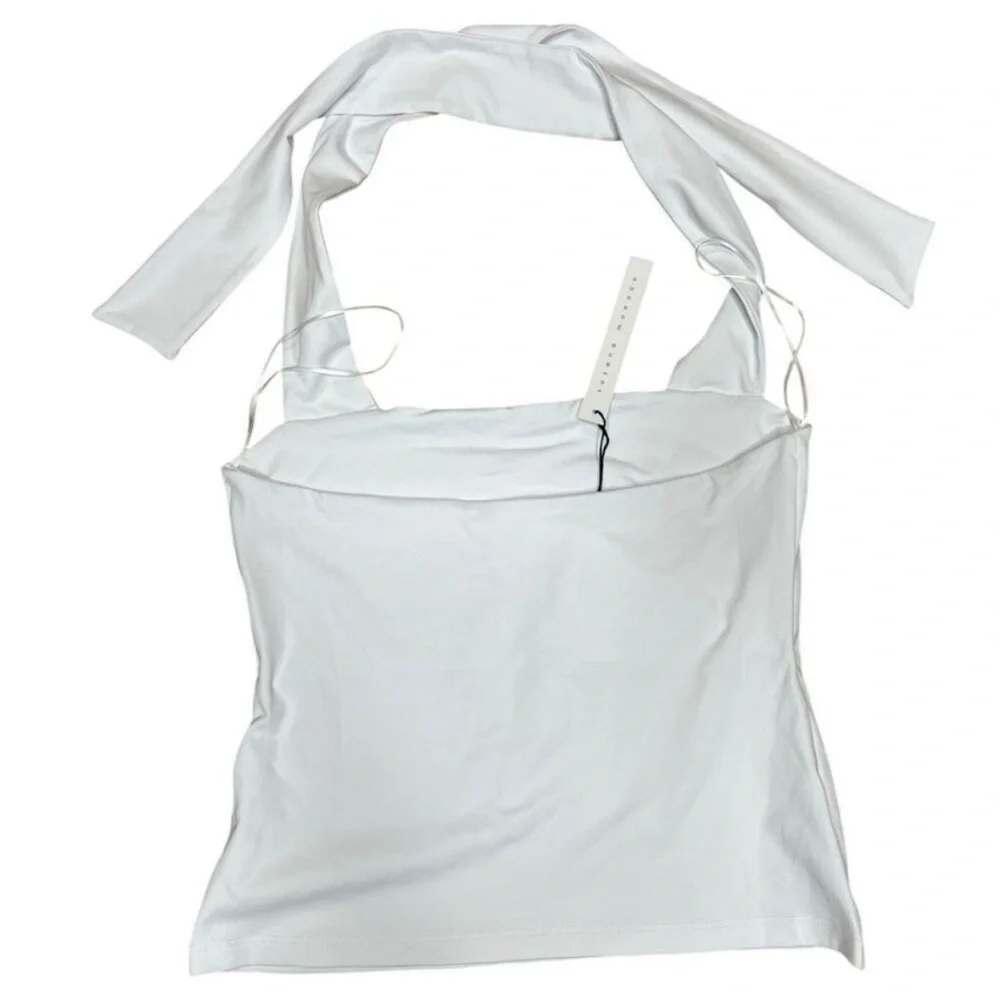 NEW Susana Monaco Tie Halter Top in Sugar X-Large - Picture 2 of 7